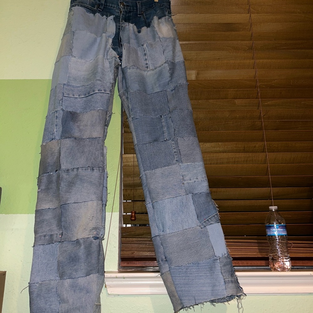 Blue Brick Denim Jeans (custom made available in multiple sizes for both sexes) - Picture 2 of 4